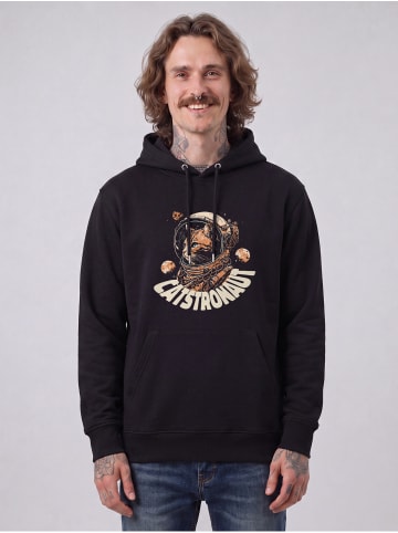 wat? Apparel Sweatshirt Catstronaut in Schwarz