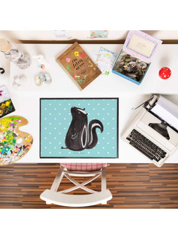 Mr. & Mrs. Panda malunterlage Stinktier Sitzen ohne Spruch in Türkis Pastell