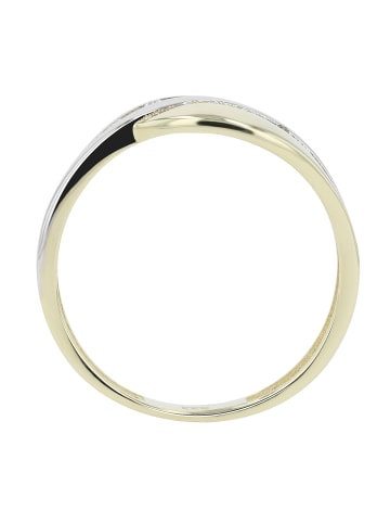 Adeliás Damen Ring aus 333 Gold mit Zirkonia in gold