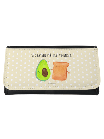 Mr. & Mrs. Panda Frauen Portemonnaie Avocado Toast mit Spruch in Gelb Pastell