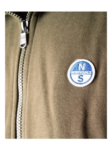 North Sails Sweatshirt mit Reißverschluss in Grün