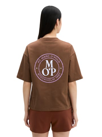 Marc O'Polo MOP Club '67   T-Shirt , Oversized, Back Print in Mid Brown