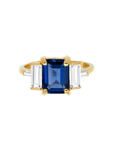 Elli Ring 925 Sterling Silber Cocktailring in Blau