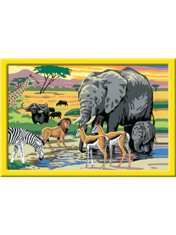 Ravensburger Ravensburger CreArt, Malen nach Zahlen Kinder - Tiere in Afrika in bunt