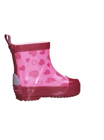 Playshoes Gummistiefel Halbschaft Herzchen in Pink