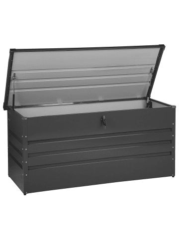 Beliani Truhe CEBROSA in Grau - (W) 132 x (H) 64 x (L) 62 cm