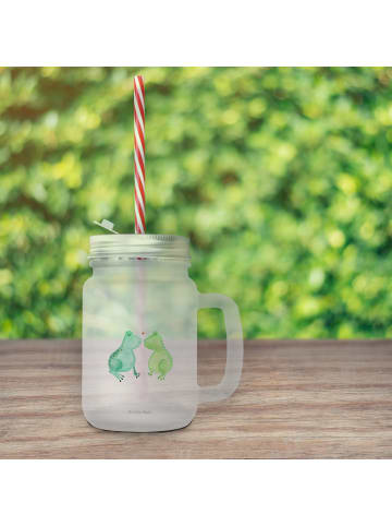 Mr. & Mrs. Panda Trinkglas Frosch Liebe ohne Spruch in Transparent
