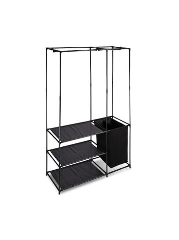 relaxdays Kleiderschrank in Schwarz - (B)115 x (H)180 x (T)50 cm