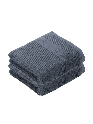 Vossen 2er Pack Handtuch in dunkelgrau