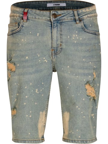 2Y Premium 2Y Premium Sylva Ripped Slim Fit Shorts in sand blue