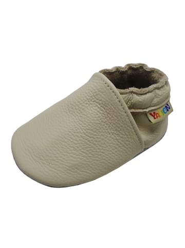 Yalion Baby Krabbelschuhe aus Leder, weiche Lauflernschuhe mit rutschfester Sohle 