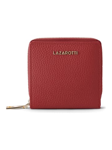 Lazarotti Bologna Leather Medium Zip-Around Geldbörse Leder 10 cm in red
