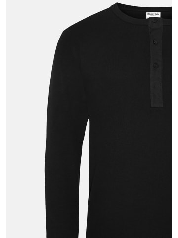 Resteröds Langarmshirt Basic in Schwarz / weiß