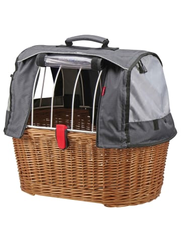 KLICKfix Doggy Basket Plus 40 - Hundefahrradkorb (Korbklip) 52 cm (brown/grey) in brown/grey
