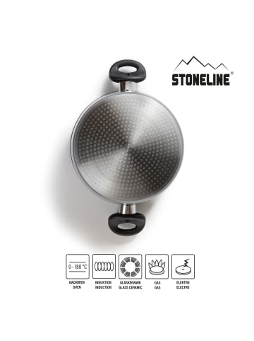Stoneline Kochtopf | mit Deckel in Anthrazit