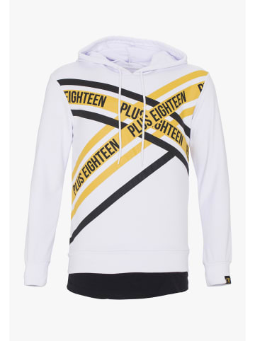 PLUS EIGHTEEN Herren Kapuzenpullover in Weiss