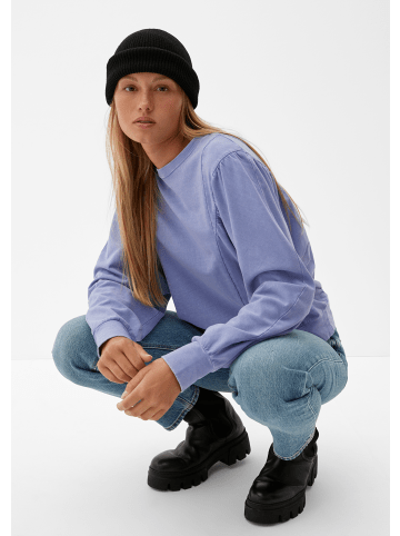 QS Sweatshirt langarm in Lila