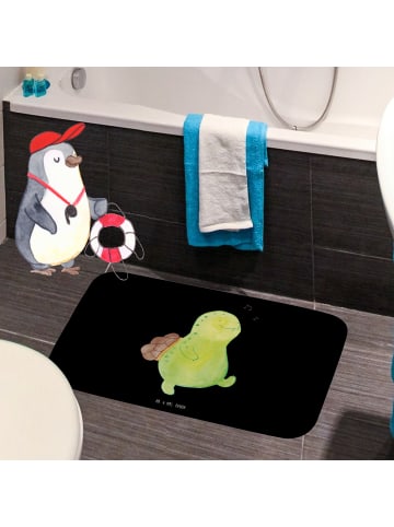 Mr. & Mrs. Panda Badteppich Schildkröte Pfeifen ohne Spruch in Schwarz