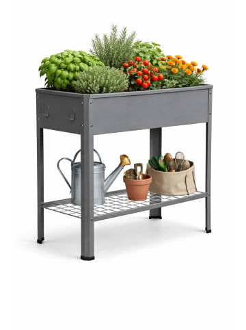VCM  Metall Beet Pflanzkasten Hochbeet 80x35 Balora XL in Schwarz