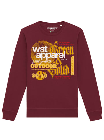 wat? Apparel Sweatshirt LIMITED EDITION LOGO PRINT 02 in Weinrot