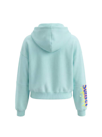 IZIA Women Hoodie in Aqua