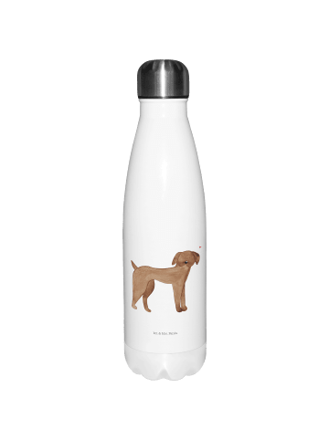 Mr. & Mrs. Panda Trinkflasche Edelstahl Hund Dogge ohne Spruch in Weiß