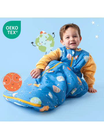 Schlummersack Babyschlafsack, 2.5 TOG in Blau-Gelb