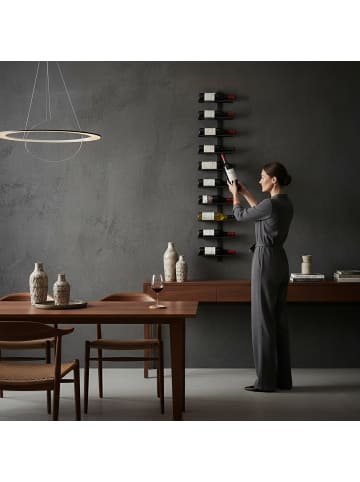 relaxdays Weinregal in Schwarz - (B)27 x (H)116,5 x (T)10 cm