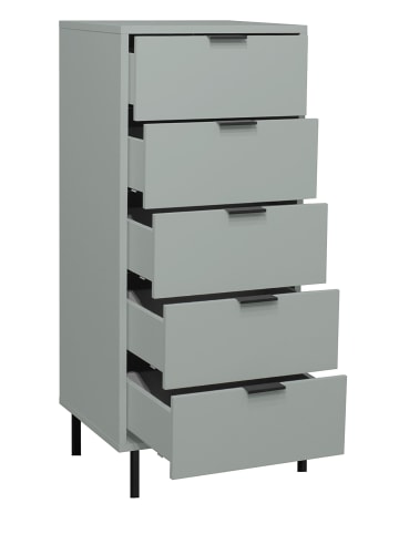 58 aufm Kessel KOMMODE Erna 51x45x123 Pinie Green matt Lack