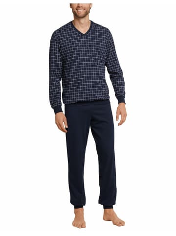 Schiesser Pyjama kurz für Herren in dunkel-blau