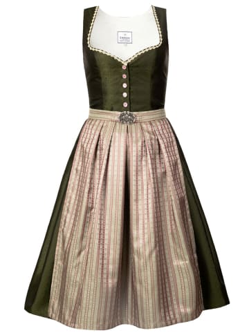 Edelnice Midi Dirndl Adele in grün, rosé