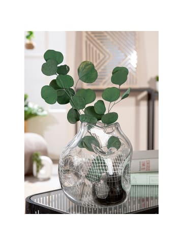 GILDE Vase Grid klar, schwarz - (H) 22 cm