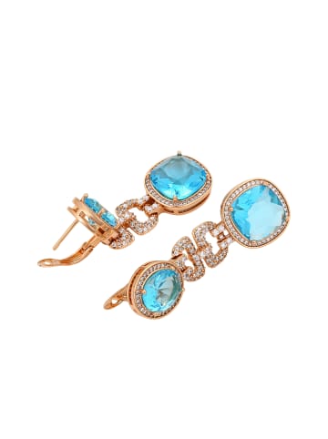 gaya Women Earrings in Rose Gold Turquoise