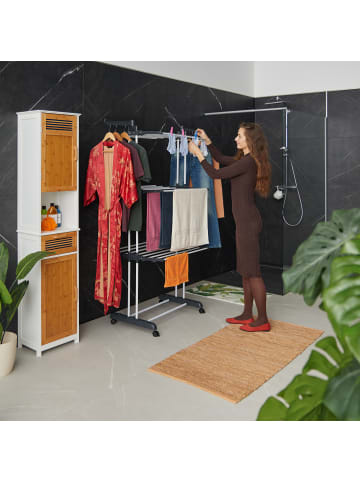 relaxdays Wäscheständer in Weiß/ Grau - (H)173 x (B)126 x (T)64 cm