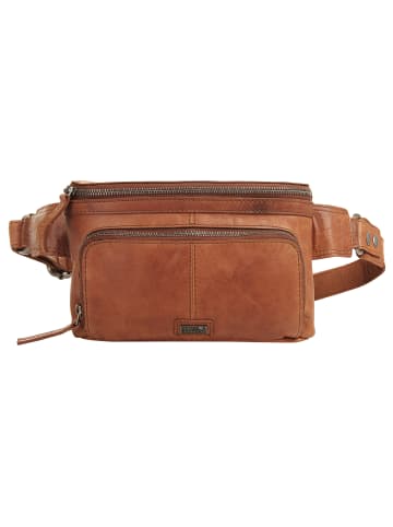 SPIKES & SPARROW Gürteltasche echt Leder in cognac