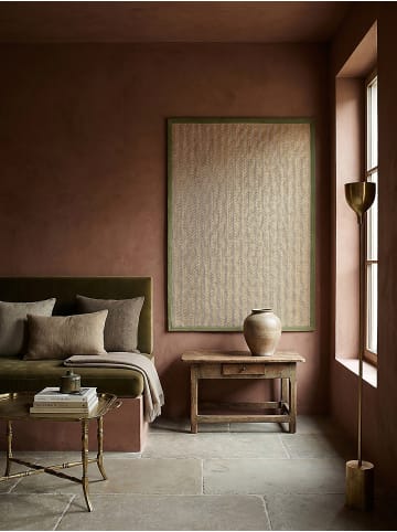 KADIMA DESIGN Jute-Teppich Naturfaser TRENT Geometrisch Boho Wohnzimmer in Braun-Grün