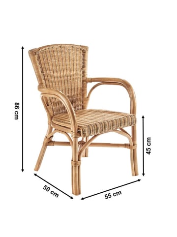 kobolo Rattansessel YORKI in Braun