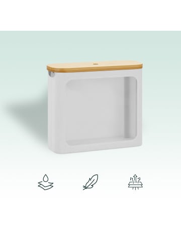 relaxdays Toilettenpapier Aufbewahrung in Weiß - (B)43 x (H)36 x (T)17 cm