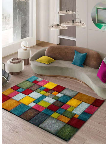 Atticgo Kurzflor-Teppich HARLEQUIN in mehrfarbig