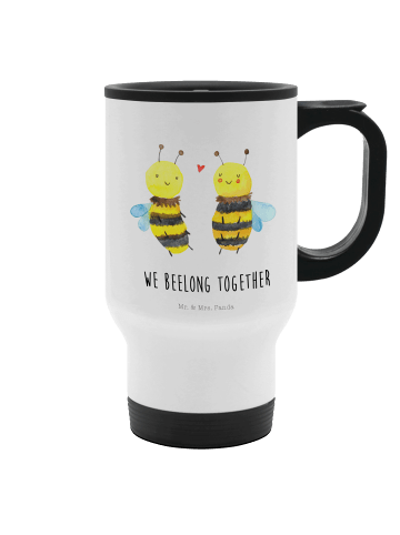 Mr. & Mrs. Panda Kaffeebecher To Go Biene Verliebt mit Spruch in Weiß