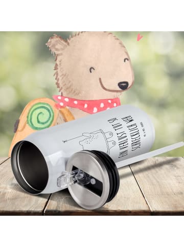 Mr. & Mrs. Panda Trinkflasche Bär Schaukel mit Spruch in Weiß