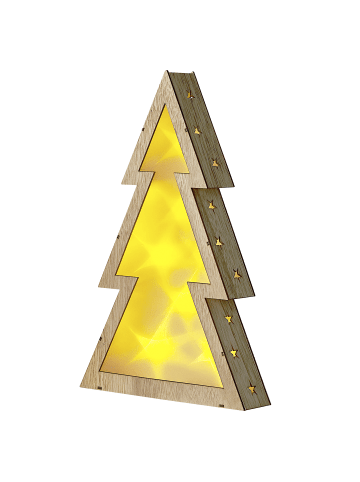 Beliani LED Deko JUVA in Braun - (W) 22 x (H) 35 x (L) 5 cm