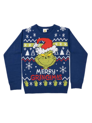 The Grinch The Grinch Weihnachtspullover Strick Pullover Ugly Christmas Sweater in blau