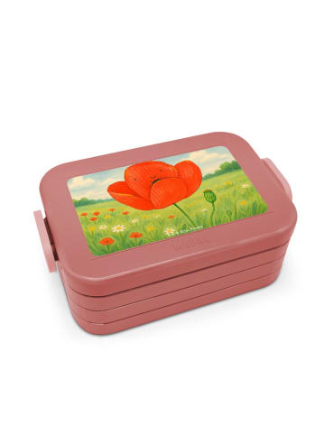 Mr. & Mrs. Panda MEPAL Bentobox Blume Mohnblume Design ohne Spruch in Rot Pastell