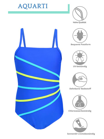 Aquarti Badeanzug in blau/gelb