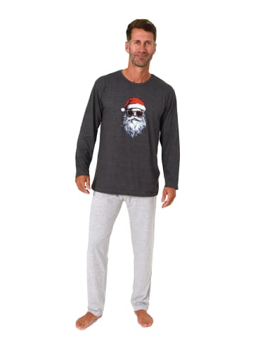 NORMANN Schlafanzug Weihnachten langarm Nikolaus - 88387 in anthrazit