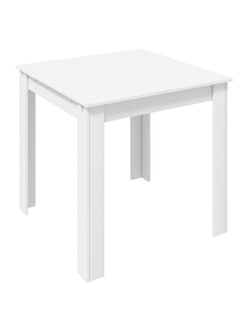 VCM  Esstisch Küchentisch Pesoli ausziehbar 80-120 cm in Weiß