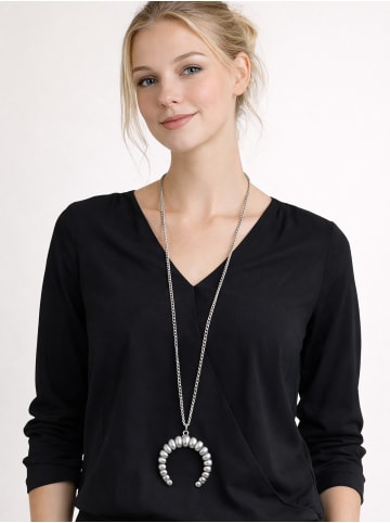 collezione alessandro Lange Kette " Croissant " in altsilber