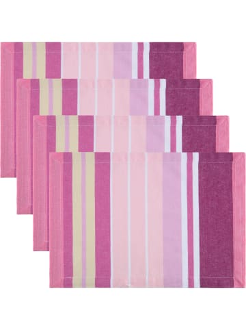 REDBEST Baumwolle, Gewebt Tischset 4er-Pack in pink
