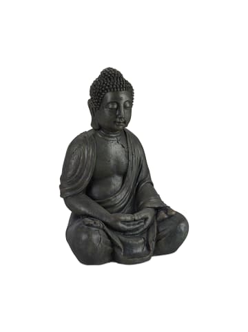 relaxdays Buddha Figur in Dunkelgrau - (H)70 cm